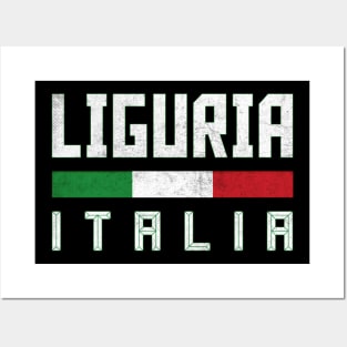 Liguria Italia / Italy Typography Design Posters and Art